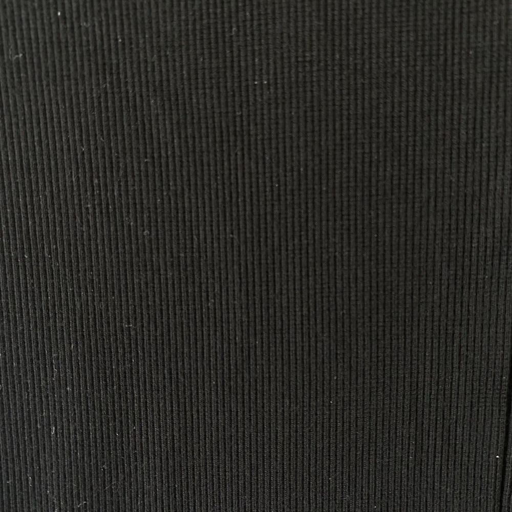 Marine Layer Lexi Ribbed Midi Dress Sz M Black Short Sleeve Mock Neck Lined - Picture 12 of 13